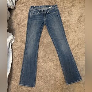 Y2K Miss Me Classic Straight Leg Blue Jeans